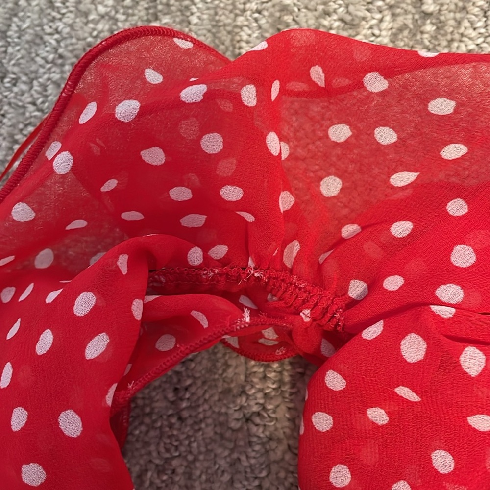 Keepsake Red Dot Ruffle Dress - Picture 8 of 10